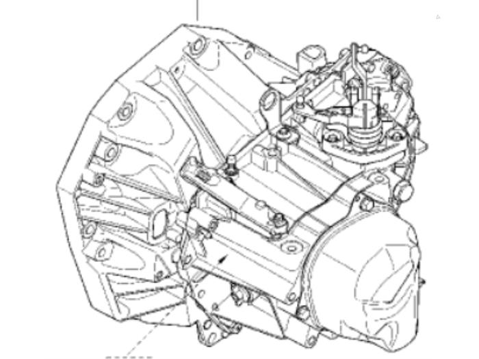 Boîte de vitesse d'un Dacia Duster (HS) 1.6 16V Hi-Flex 2011