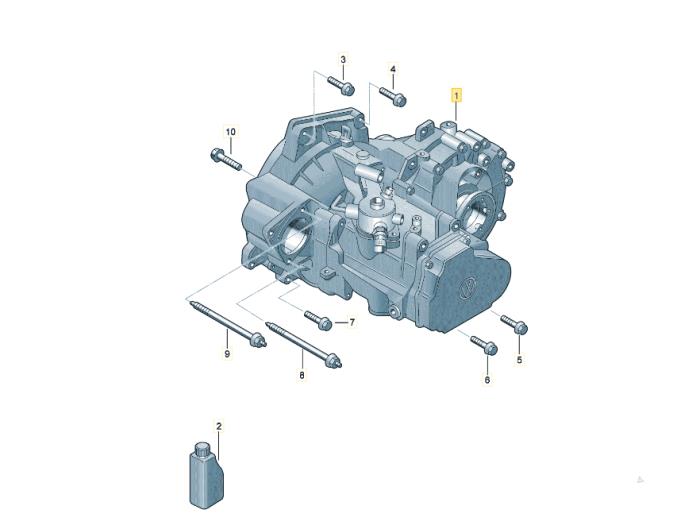 Gearbox from a Volkswagen Golf VII (AUA) 1.6 TDI BMT 16V 2018