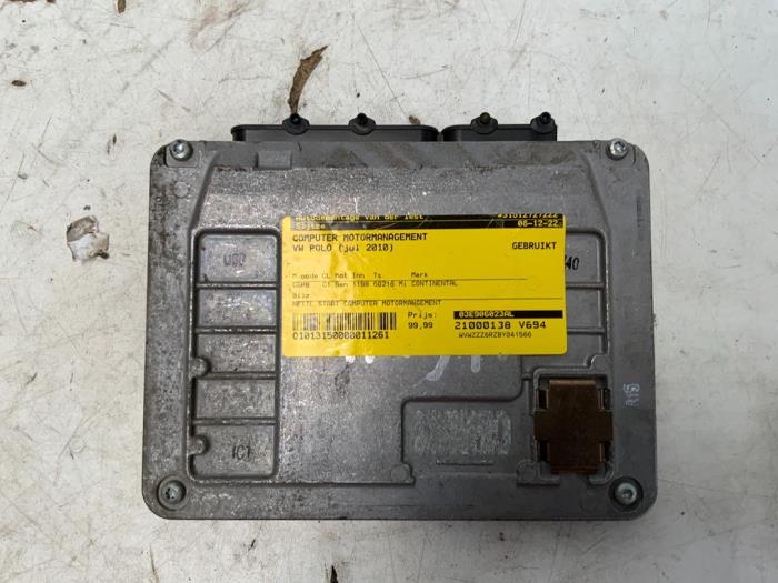 Used Engine management computer Volkswagen Polo V (6R) 1.2 12V Price € 99,99 Margin scheme offered by Autodemontage van der Iest
