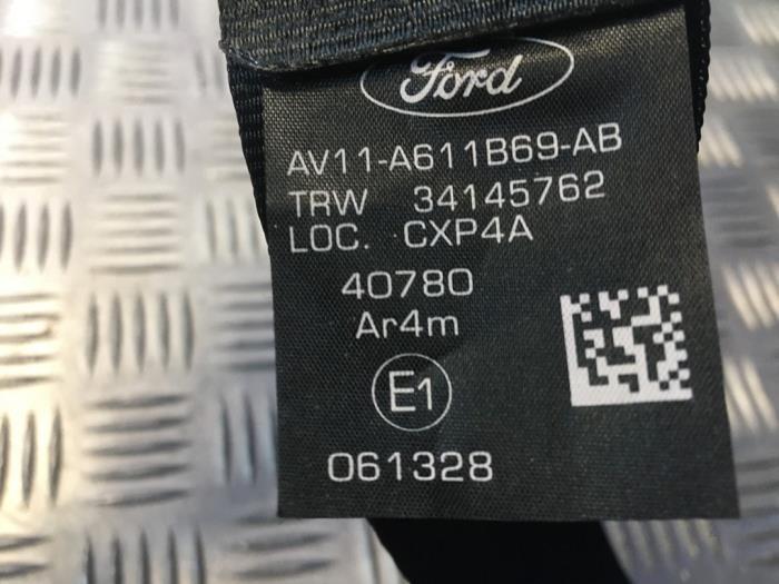 Rear seatbelt, left from a Ford B-Max (JK8) 1.0 EcoBoost 12V 100 2014