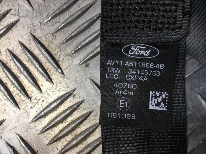 Rear seatbelt, right from a Ford B-Max (JK8) 1.0 EcoBoost 12V 100 2017
