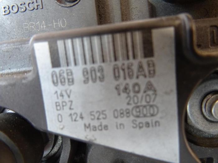 Used Dynamo Volkswagen Scirocco (137/13AD) 2.0 TSI 16V Price € 24,50 Margin scheme offered by TSI-Parts / Allmotorparts B.V.