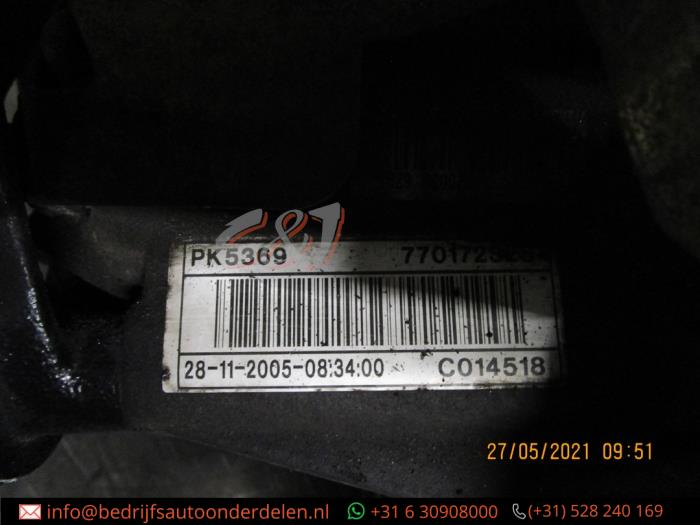 Gearbox Opel Vivaro 1.9 DI - PK5369 F9Q762 PK5369