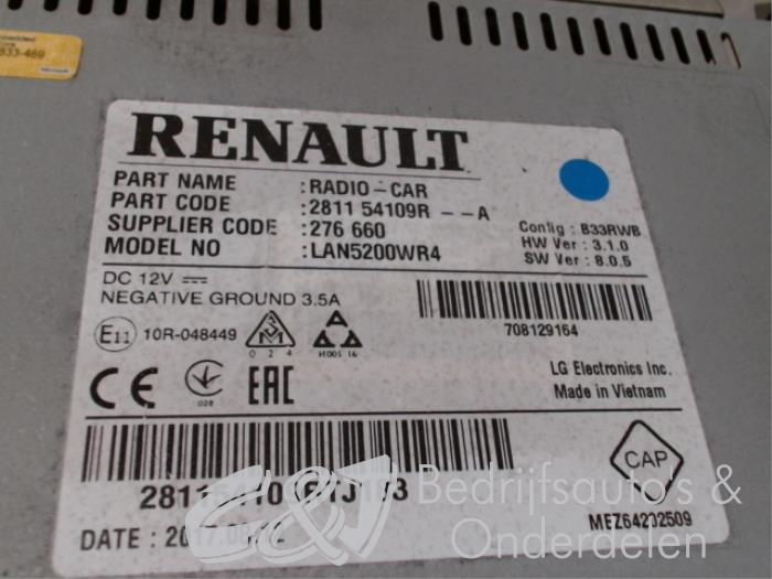 Wyswietlacz nawigacji z Renault Trafic (1FL/2FL/3FL/4FL) 1.6 dCi 95 2018