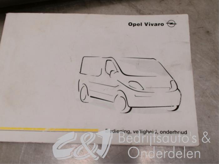 Livret d'instructions d'un Vauxhall Vivaro A 1.9 DTI 16V 2002