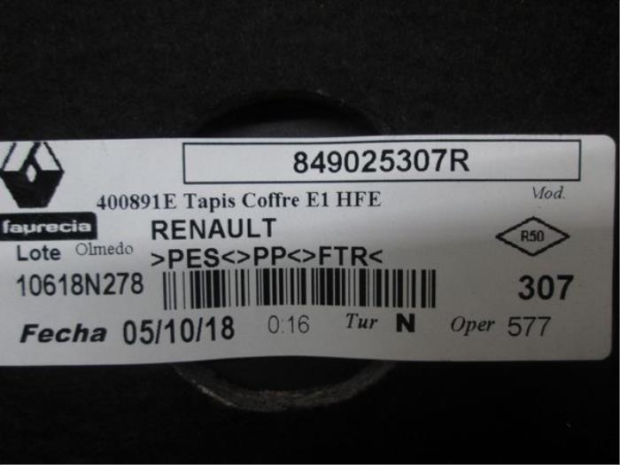 Floor panel load area from a Renault Kadjar (RFEH)  2018