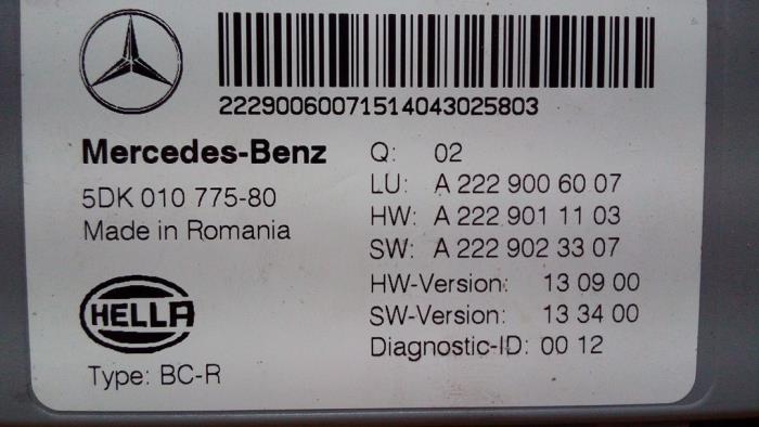 Module confort d'un Mercedes-Benz C (W205) C-220 2.2 CDI BlueTEC, C-220 d 16V 2016