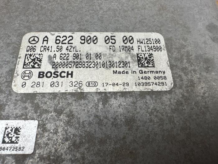 Cerradura de contacto y ordenador de un Mercedes-Benz Vito (447.6) 1.6 109 CDI 16V 2017