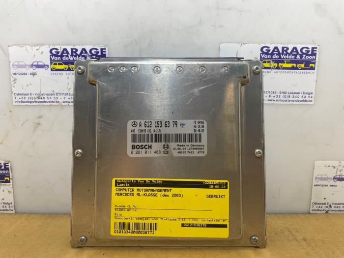 Used Engine management computer Mercedes ML I (163) 270 2.7 CDI 20V Price € 121,00 Inclusive VAT offered by Autoparts Van De Velde
