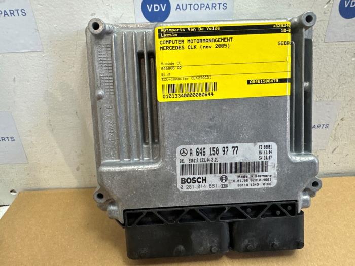 Used Engine management computer Mercedes CLK (C209) 2.2 220 CDI 16V Price € 90,75 Inclusive VAT offered by Autoparts Van De Velde