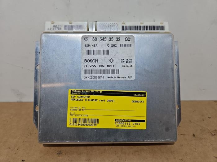 Used Esp computer Mercedes A (W168) 1.7 A-170 CDI 16V Price € 60,50 Inclusive VAT offered by Autoparts Van De Velde