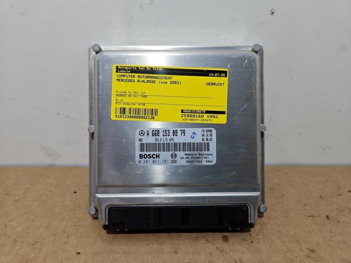Used Engine management computer Mercedes A (W168) 1.7 A-170 CDI 16V Price € 60,50 Inclusive VAT offered by Autoparts Van De Velde