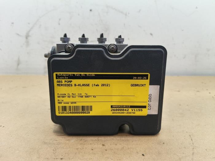 Begagnade ABS-pump Mercedes B (W246/W242) 1.8 B-180 CDI BlueEFFICIENCY 16V Pris € 90,75 Inklusive moms erbjuds av Autoparts Van De Velde