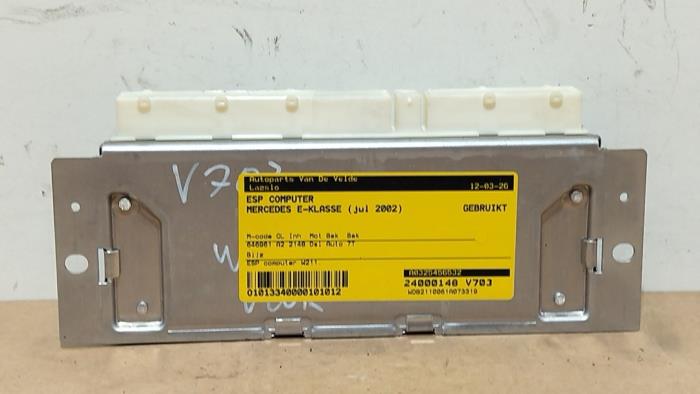 Usagé Ordinateur ESP Mercedes E (W211) 2.2 E-220 CDI 16V Prix € 175,45 Prix TTC proposé par Autoparts Van De Velde