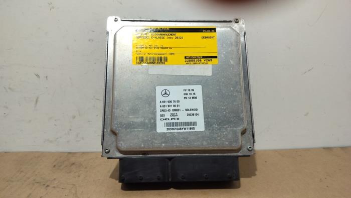 Used Engine management computer Mercedes E (W212) E-200 CDI 16V BlueEfficiency,BlueTEC Price € 108,90 Inclusive VAT offered by Autoparts Van De Velde
