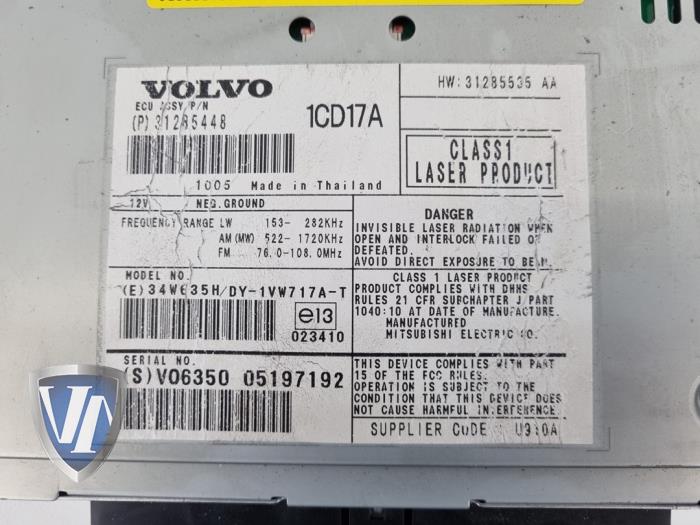 CD player Volvo V50 1.6 D 16V - 31286448 VOLVO