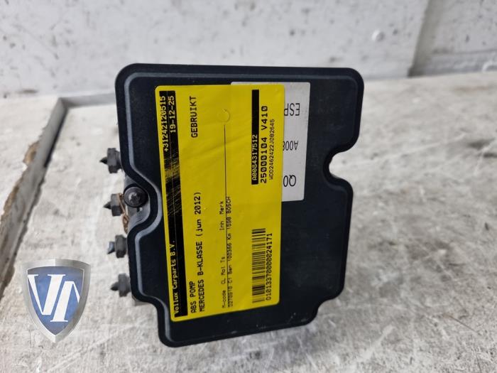 Used ABS pump Mercedes B (W246/W242) 1.6 B-180 BlueEFFICIENCY Turbo 16V Price € 156,09 Inclusive VAT offered by Vollux Carparts B.V.