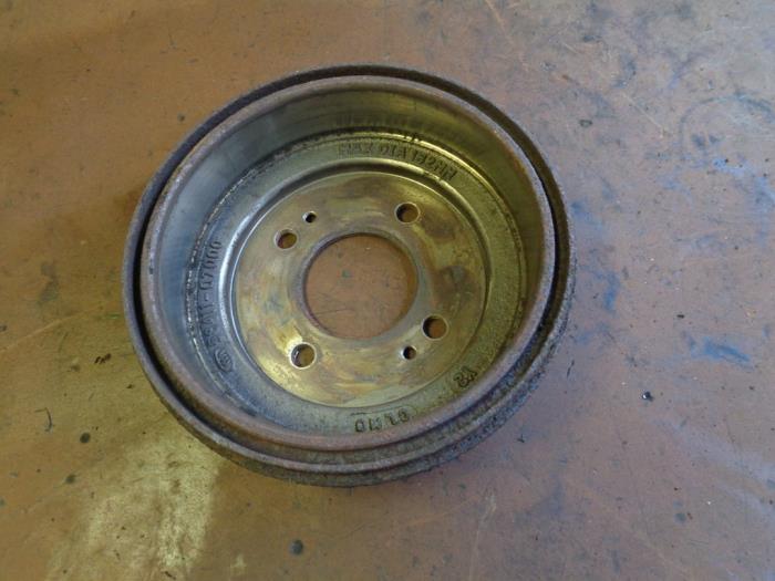 Rear brake drum from a Kia Picanto (BA) 1.1 12V 2008