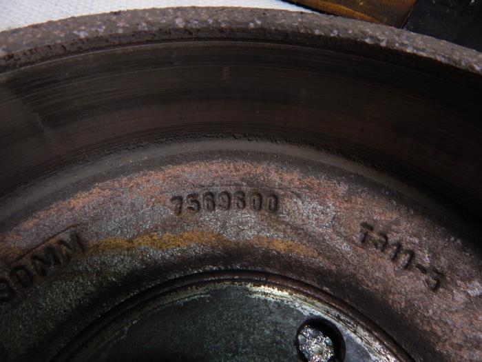 Rear brake drum from a Fiat Doblo (223A/119) 1.9 JTD Multijet 2007