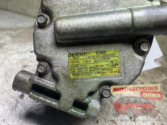 Usagé Compresseur de clim Fiat Bravo (198A) 1.4 16V Prix € 75,00 Règlement à la marge proposé par Autorecycling Chino B.V.