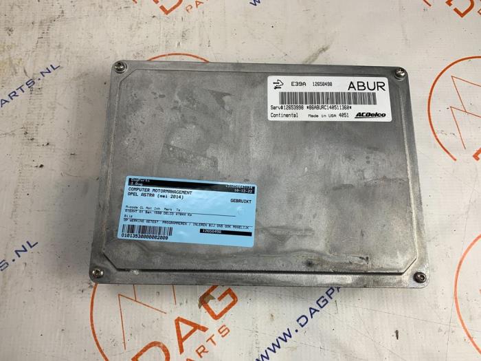 Used Engine management computer Opel Astra J (PC6/PD6/PE6/PF6) 1.6 SIDI Eco Turbo 16V Price € 550,00 Margin scheme offered by Dag Parts