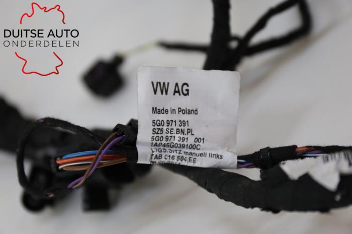 Faisceau de câbles compartiment moteur d'un Volkswagen Golf VII (AUA) 1.4 GTE 16V 2018