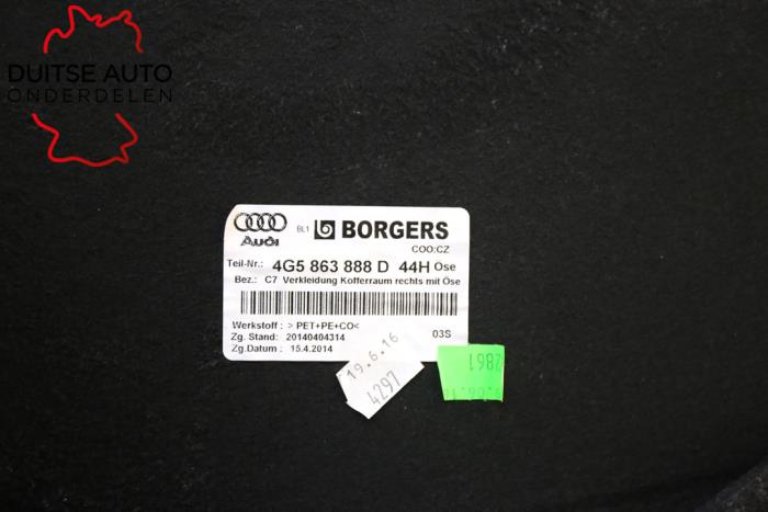 Tapizado de maletero de un Audi A6 (C7) 2.0 TDI 16V 2017