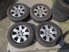 Set of wheels from a Volkswagen Transporter T5, 2003 / 2015 2.0, Delivery, Petrol, 1.984cc, 85kW (116pk), FWD, AXA, 2003-11 / 2015-08, 7E; 7F; 7HA; 7HC; 7HH 2006