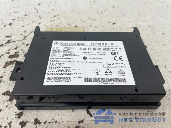 Begagnade Bluetooth-modul Mercedes A (177.0) 1.3 A-180 Turbo 16V Pris € 40,00 Marginaltabell erbjuds av Het Viaduct