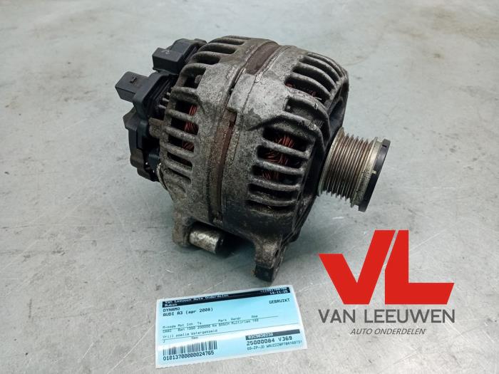 Begagnade Dynamo Audi A3 Sportback (8PA) 1.4 TFSI 16V Pris € 35,00 Marginaltabell erbjuds av Van Leeuwen Auto Onderdelen