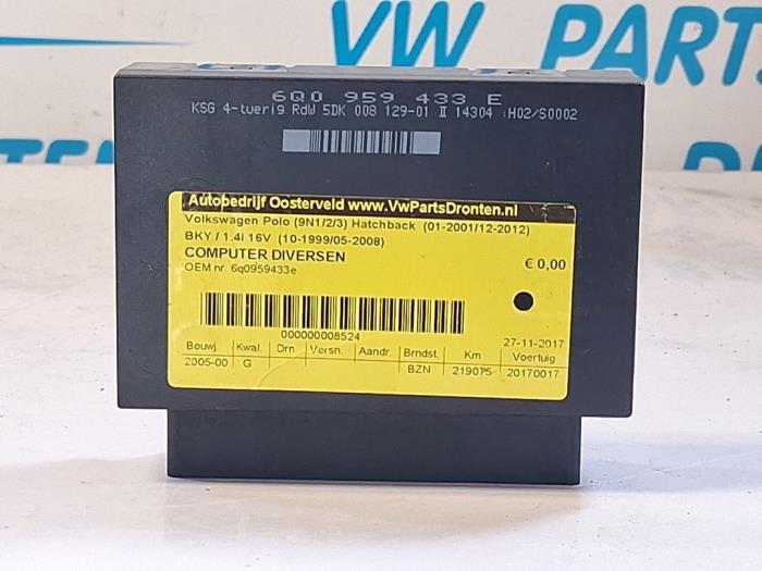 Usagé Ordinateur divers Seat Ibiza III (6L1) 1.9 TDI 100 Prix € 20,00 Règlement à la marge proposé par VW Parts Dronten