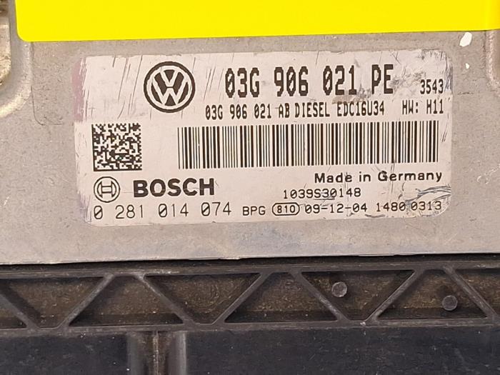 Engine management computer Volkswagen Caddy III 1.9 TDI - 03G906021PE ...