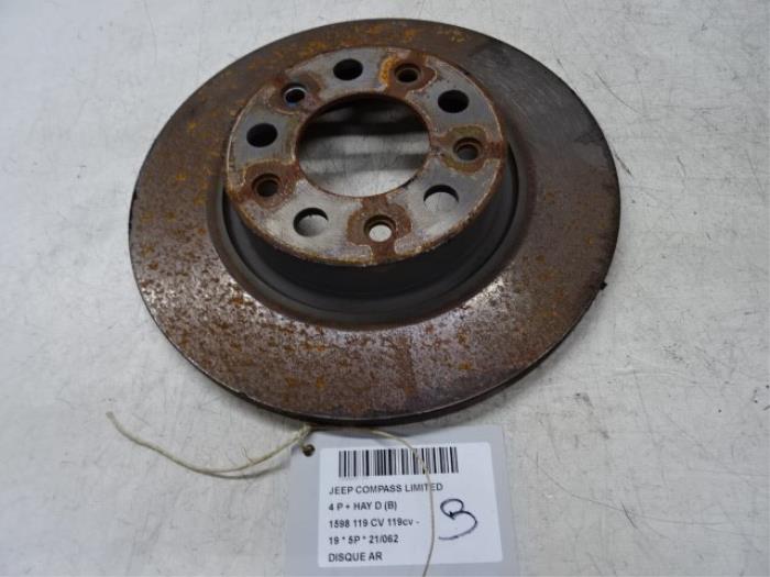 Rear brake disc from a Jeep Compass (MP) 1.6 D 16V Multijet II 2019