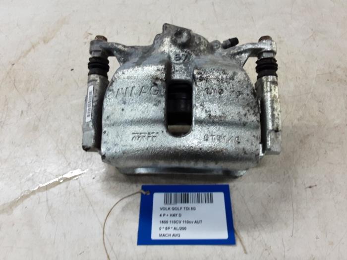 Front brake calliper, left from a Volkswagen Golf VII (AUA) 1.6 TDI 4Motion 16V 2016