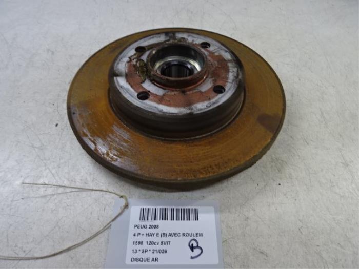 Rear brake disc from a Peugeot 2008 (CU) 1.6 VTI 16V 2013