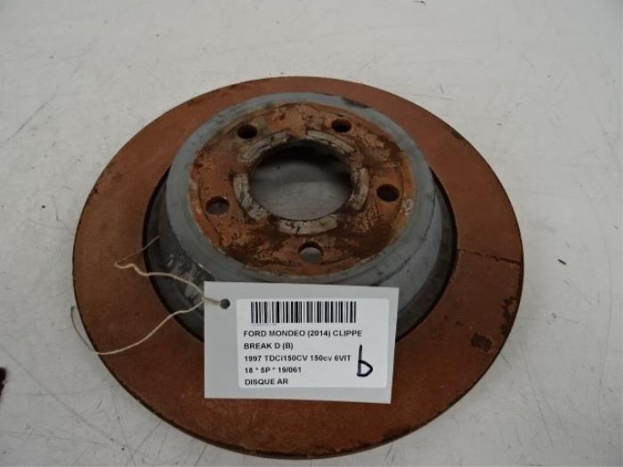 Rear brake disc from a Ford Mondeo V Wagon 2.0 TDCi 150 16V 2018