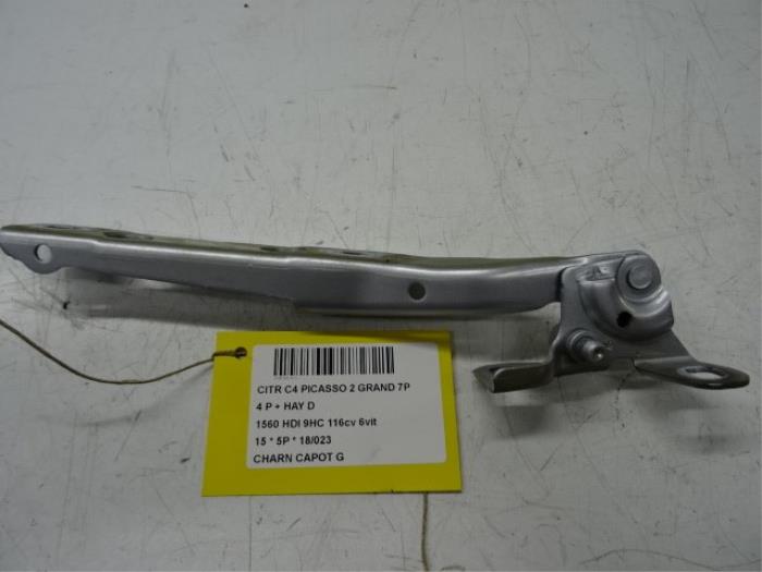 Bonnet Hinge from a Citroën C4 Grand Picasso (3A) 1.6 HDiF, Blue HDi 115 2015