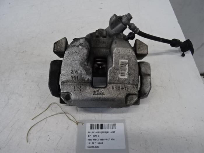 Front brake calliper, left from a Peugeot 3008 II (M4/MC/MJ/MR) 1.6 BlueHDi 115 2018