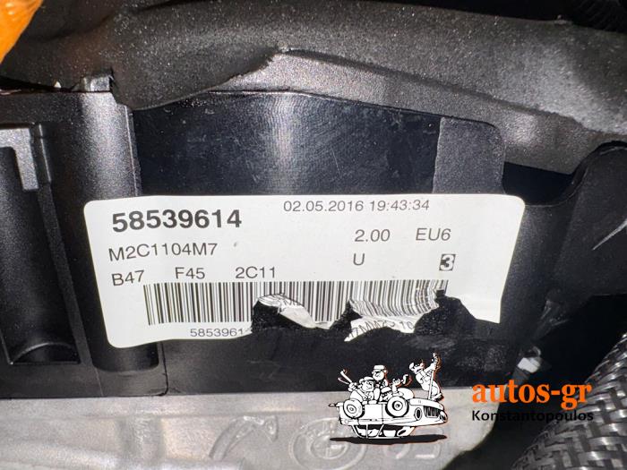 Engine from a BMW 2 serie Active Tourer (F45) 218d 2.0 TwinPower Turbo 16V 2016