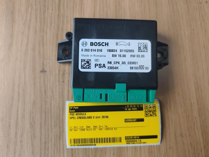 Begagnade PDC-modul Opel Crossland (X) 1.5 CDTI 120 Pris € 60,50 Inklusive moms erbjuds av SP Parts
