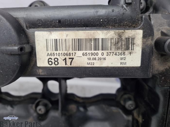 Ventildeckel van een Mercedes-Benz B (W246/W242) 2.1 B-220 CDI BlueEFFICIENCY, B-220d 16V 2018