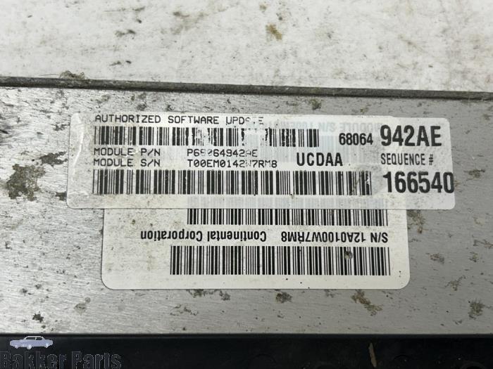 Engine management computer from a Dodge Ram 1500 (DS/DJ/D2) 5.7 V8 Hemi 1500 4x4 2012