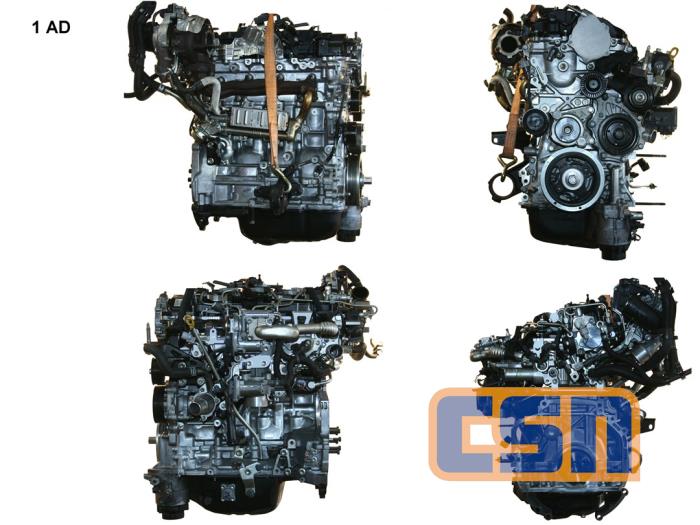 Engine Toyota RAV4 (A4), 2012 / 2019 2.0 D-4D 16V 4x4, Jeep/SUV, Diesel, 1.998cc, 91kW (124pk), 4x4, 1ADFTV; EURO4, 2013-01 / 2018-11, ALA41 (Used)