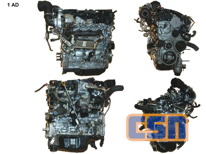 Engine Toyota RAV4 (A4), 2012 / 2019 2.0 D-4D 16V 4x4, Jeep/SUV, Diesel, 1.998cc, 91kW (124pk), 4x4, 1ADFTV; EURO4, 2013-01 / 2018-11, ALA41 (Used)