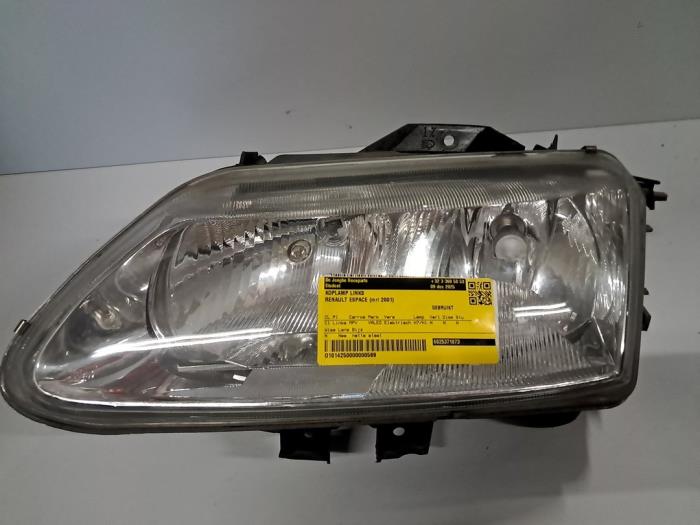Używane Reflektor lewy Renault Espace (JE) 1.9 dTi Cena € 60,00 Z VAT oferowane przez De Jonghe Recuparts