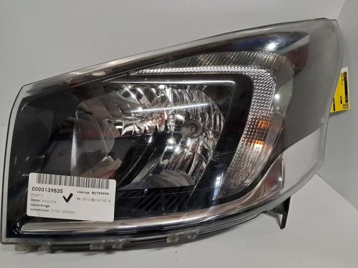 Używane Reflektor lewy Renault Trafic (1FL/2FL/3FL/4FL) Cena € 211,75 Z VAT oferowane przez De Jonghe Recuparts