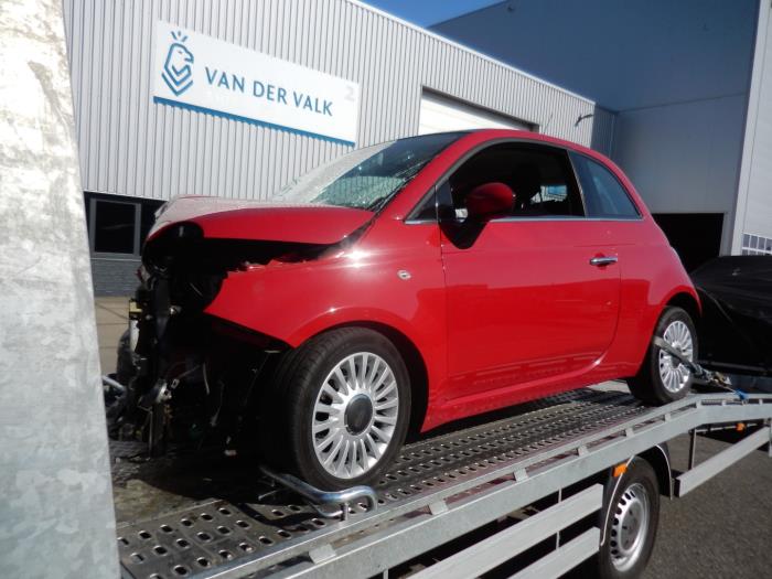 Fiat 500 1.2 69 Salvage vehicle (2007, Red)
