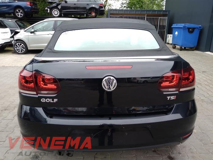 Volkswagen Golf VI Cabrio 1.4 TSI 122 16V Samochód złomowany (2013, Czarny)