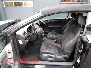 Volkswagen Golf VI Cabrio 1.4 TSI 122 16V Samochód złomowany (2013, Czarny)