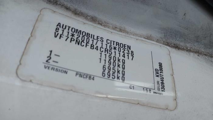Citroen C1 1.0 12V Vehículo de desguace (2012, Blanco)